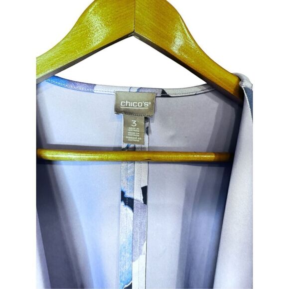 Chicos floral lilac open front blazer sz xl - Picture 5 of 9